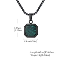 Zonder ketting Zwart/Malachiet