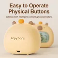 Cute Capybara digital alarm clock with soft night light and Type-C rechargeable battery - Device Only (Chinese Manual) / Button Version (English Week)