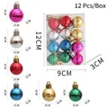 Set di 12 palline di Natale multicolore da 3cm con trama a spirale e finitura lucida - Spirale