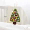 Albero di Natale in lana infeltrita verde da 10cm con palline colorate - Albero di Natale