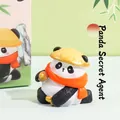 Panda warrior figurine with orange scarf and golden hat in a martial arts style setting - Detective Panda / Color Box