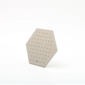 Hexagonal matte taupe earring display board with multiple holes for jewelry organization - Hexagon Small Grey