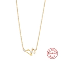 Collana costellazione in argento 925 dorato con stelle di zirconi bianchi scintillanti - Leone / Oro