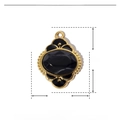 Detailed parameter display of Tree of Life gold pendant with dimensions 24mm by 18mm - YE771-1-Retro Black Oval