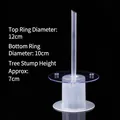 Transparent 4-inch Christmas tree cake stand with 12cm top plate and sturdy base - 4 Inch Reinforced Wishing Tree Stand