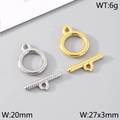 OT-Knebelverschlüsse aus Edelstahl 304 in Gold und Silber für DIY-Schmuckherstellung - Stil 3 Gedreht Rund (KLJ7639-Z) / Gold