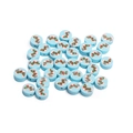 Blue polymer clay beads with Christmas stocking pattern for DIY jewelry making - Blue Christmas Socks