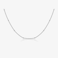 Elegant S925 sterling silver beaded chain necklace with polished silver balls for women - Platinum-288 (Silver Satellite Chain)
