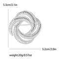 Spilla nodo geometrico argento dal design minimalista con specifiche delle misure - Argento