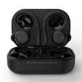 Auricolari wireless TWS neri con ganci per le orecchie e custodia con indicatori LED - Versione Touch / Nero