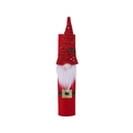Christmas gnome wine bottle cover in red felt with sequined hat and white beard detail - 512A Male Style 1Pc / 1PC