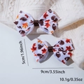 Meisjes rugby haarstrikken met esdoornblad en voetbalpatronen in de maat 9 cm - 01# Esdoornblad & Football
