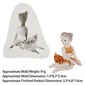Ballerina angel silicone mold for fondant and chocolate with product dimensions - Style 1 (15-761) / Gray