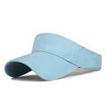 Light blue marathon running visor hat for women and men, sun protection sport cap - Sky Blue