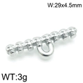 Silver skull design stainless steel OT toggle clasp jewelry connector for DIY necklaces - Silver Skull Design (KLJ6845-Z)