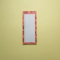 Magnetic to-do list notepad with red strawberry patterns and daily checklist design - Strawberry