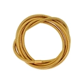 Detail of multi-layer gold snake bone wrap bracelet with high-polish cylindrical clasp - 5 Rows / Gold