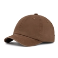Vintage dark brown short-brim baseball cap in washed cotton twill for a retro look - Coffee