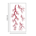 Tatuaggio Halloween vene rosse XB-002, adesivo impermeabile dimensioni 17x9.5cm - Tatuaggio Vena XB-002