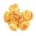 Artificial orange rose bouquet with 6 high-quality silk flower heads for DIY decoration - 1 Pack 7 Bunches 42 Flowers / Orange