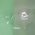 Comparison of a 30-inch clear bobo balloon before and after inflation on a green background - 30 Inch Bobo Balloon / Clear