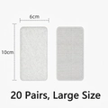 Set of 20 pairs large white non-slip sofa and bed sheet grippers, 6cm x 10cm size - 20 Pairs Pack / 6x10cm (Upgraded) / White