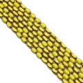 Faceted rice-shaped crystal beads in yellow and bronze for DIY jewelry making - Solid Yellow 4x6mm