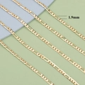 Nahaufnahme der 1,9 mm 18K vergoldeten Figaro-Kette für DIY-Schmuckherstellung - Figarokette / 1.9mm (3 Meter/Packung) / 18K-Gold