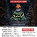 Christmas tree window sticker sizes from 40x50cm to 120x130cm for festive decoration - Small Size【40*50CM】 / Colorful Christmas Tree (Static Cling)