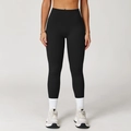 Schwarze Yoga-Leggings mit hoher Taille für Damen, blickdicht und körperformend - S / Unterteile / Premium Schwarz