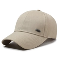 Casquette de baseball beige pour hommes avec étiquette 1988 FASHION et visière courbée - Réglable / Kaki