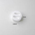 Espositore per anelli tondo in gesso bianco con due fessure, diametro 3,8 cm - Porta Anelli Rotondo a Doppia Fessura