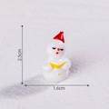 Miniatur-Schneemann aus Harz mit roter Zipfelmütze und gelbem Buch, Höhe 2,5 cm für Deko - 5# Schneemann