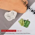 Green bell pepper shaped silicone mold for DIY aroma stones and handmade candles - Vegetable-Green Pepper