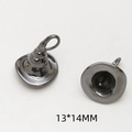 Ciondolo a forma di cappello da strega con coniglio fantasma in metallo nero, 13x14mm - 1 pezzo / 10# Piccolo cappello da strega canna di fucile