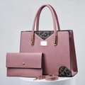 Nahaufnahme der rosa Handtasche mit Leopardenmuster und passender Geldbörse - Rosa