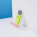 Green and pink 3-in-1 multi-functional foldable cup brush for cleaning gaps and lids - Green