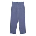 Women's high waist straight leg trousers in foggy blue color with side pockets - XS / Blue Grey