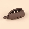 Banana hair clip in dark brown matte finish for secure ponytail fixing - Brown