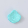 Single light blue non-woven rose petal in a silicone leaf shape for wedding decor - Lake Blue