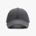 Minimalist dark grey baseball cap with laser perforated breathable mesh fabric - Adjustable / Dark Gray