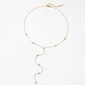 Elegante collana a Y in acciaio inossidabile dorato con delicati ciondoli a stella - Stile Stella (DK1526) / Oro
