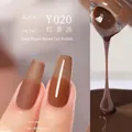 Japanese style tea brown nail gel polish Y020 with matte and glossy finish - Y-020 Black Tea Jelly