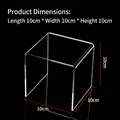 U-shaped transparent acrylic shelf 10x10x10cm durable display stand for cabinets - 10x10x10cm (4mm)