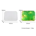 Grand moule rectangulaire en silicone pour plateaux en résine avec détails de taille - 40*30 Grand moule rectangulaire pour support