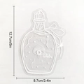 Detail view of magic potion suncatcher window sticker measuring 12.7cm by 8.7cm - RPS123: Eye Star Potion Bottle