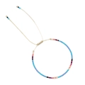 Bracciale bohémien con perline multicolore e cordino intrecciato regolabile - Multicolore N