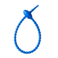 Bright blue silicone cable tie and multipurpose organizer for accessories and keychains - Klein Blue