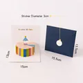 3D pop-up birthday card with colorful cake design and dark blue envelope, style F - Style F (Sweetest Birthday)