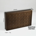 Brown wooden jewelry display stand with dimensions 130mm x 79.5mm x 22mm for studs - Style 4-1.2mm Thread / 1.2mm Internal Thread Display Board